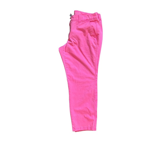 Old Navy Slim Boyfriend Chino Neon Pink size 12 regular - Picture 1 of 4